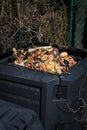 A backyard composter Royalty Free Stock Photo