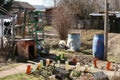 Backyard, Decayed Russian Village Royalty Free Stock Photo