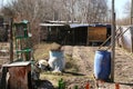 Backyard, Decayed Russian Village Royalty Free Stock Photo
