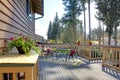 Backyard deck Royalty Free Stock Photo