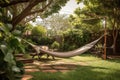 backyard escape with hammock, garden, and quiet surroundings