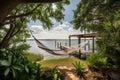 backyard escape with hammock, shade, and views of water for ultimate relaxation
