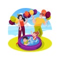 Backyard fun isolated cartoon vector illustration Royalty Free Stock Photo