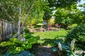 Backyard garden with beautiful landscape Royalty Free Stock Photo