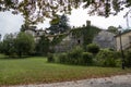Backyard of the Gradisca Castle in Gorizia, Italy Royalty Free Stock Photo