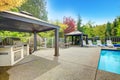 Backyard patio area