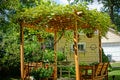 Backyard Pergola Royalty Free Stock Photo