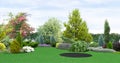 Backyard planting of greenery, 3d render