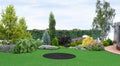 Backyard planting of greenery, 3d render