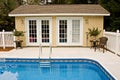 Backyard pool house