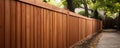 Backyard privacy fence. Fence bulid from wood. Private property