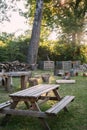 backyard rest zone rural gardening wooden stuff Royalty Free Stock Photo