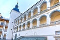 Backyard St. Stanislaus Cathedral in old the city of Vilnus. Royalty Free Stock Photo