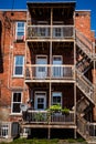 Backyard Stairs in the Poor Trois-Riviere Area Royalty Free Stock Photo