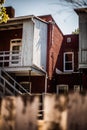 Backyard Stairs in the Poor Trois-Riviere Area Royalty Free Stock Photo