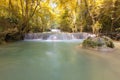 Backyard Waterfall in Autumn Season