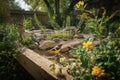 backyard wildlife paradise with diverse species of birds, insects, and reptiles