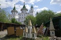 The backyards of the Izmailovsky Kremlin in Moscow.