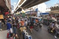 Baclaran, Paranaque, Metro Manila, Philippines - A typical scene in Baclaran, with streets encroached by sidewalk