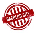 Bacolod City - Red grunge button, stamp