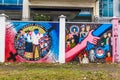 BACOLOD, PHILIPPINES - FEBRUARY 6, 2018: Gender equality wall painting in Bacolod, Philippin