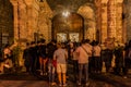 BACOLOD, PHILIPPINES - FEBRUARY 5, 2018: People in front of San Sebastian Cathedral in Bacolod, Philippin