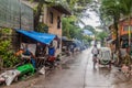 BACOLOD, PHILIPPINES - FEBRUARY 5, 2018: View of a street in Bacolod, Philippin