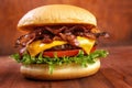 Bacon burger Royalty Free Stock Photo