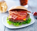 Bacon chesseburger Royalty Free Stock Photo