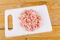 Bacon on a chopping board Royalty Free Stock Photo