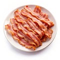 Bacon Dish Isolated on White Background Royalty Free Stock Photo