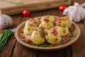 Bacon dumplings delish food Royalty Free Stock Photo