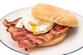 Bacon and egg bagel breakfast Royalty Free Stock Photo