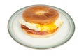 Bacon and egg bagel Royalty Free Stock Photo