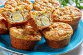 Bacon, Egg and Cheese Breakfast Muffins, top view Royalty Free Stock Photo