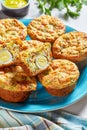 Bacon, Egg and Cheese Breakfast Muffins, top view Royalty Free Stock Photo