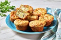 Bacon, Egg and Cheese Breakfast Muffins, top view Royalty Free Stock Photo