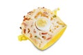 Bacon egg cheese breakfast muffins on a white isolated background Royalty Free Stock Photo