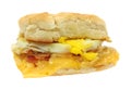 Bacon egg cheese breakfast sandwich Royalty Free Stock Photo