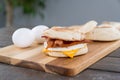 Bacon, Egg and Cheese Breakfast Sandwich Royalty Free Stock Photo