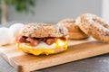 Bacon, Egg and Cheese Breakfast Sandwich Royalty Free Stock Photo