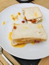 Bacon and egg sandwich Royalty Free Stock Photo