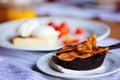 Bacon and eggs for breakfast Royalty Free Stock Photo