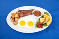 Bacon and eggs breakfast platter