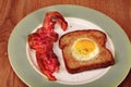 Bacon,Eggs and Toast. Royalty Free Stock Photo