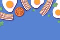 Bacon and Eggs, Tomato. Omelet papercut style. Farm products. Fast food. Natural product. Food ingredients. Slices of Royalty Free Stock Photo