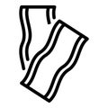 Bacon fresh icon, outline style