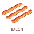 Bacon icon, isometric style