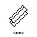 Bacon icon or logo in modern line style.