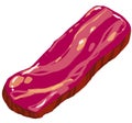 Bacon illustration fatty dripping smoked pork meat and fat art Royalty Free Stock Photo